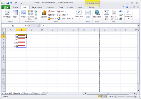 Excel 2010 a karta Vložení