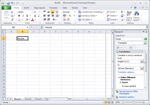Excel 2010 a překladač