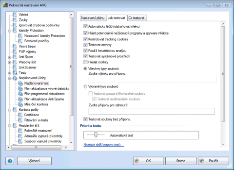 AVG 9.0 - nastavení