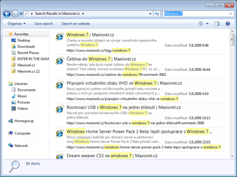 Windows 7 Search Connector