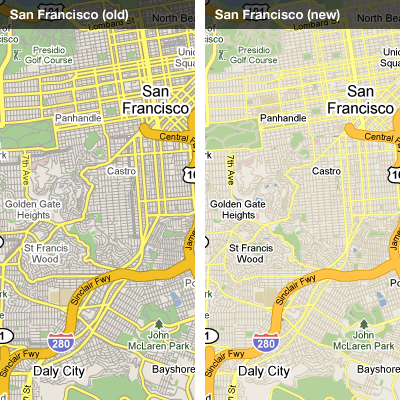 Google Maps prošly menším faceliftem