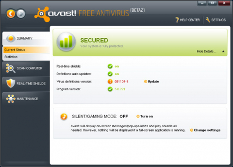 Vyzkoušejte avast! Free Antivirus 5.0 beta