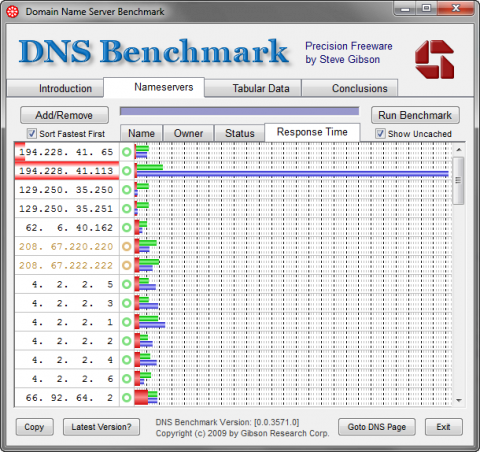 Domain Name Server Benchmark