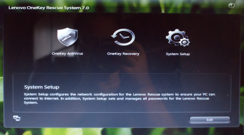 Lenovo OneKey Recovery na IdeaPad Y550