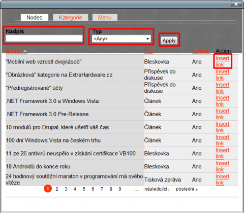 TinyMCE Node Picker