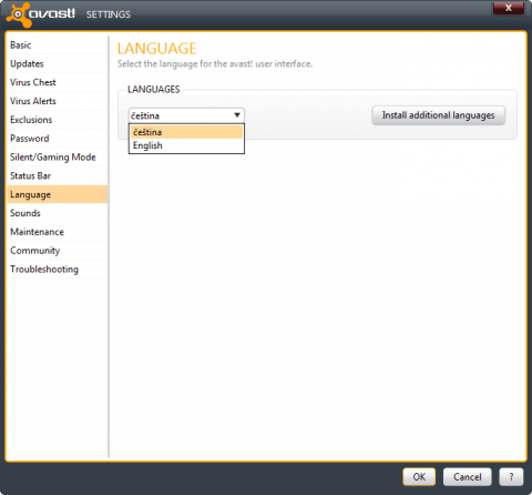avast! 5 a čeština