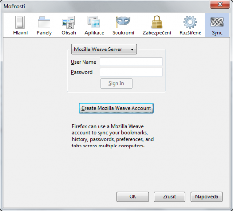 Mozilla Weave Sync