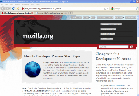 Mozilla zpřístupnila Firefox 3.7 Alpha 1