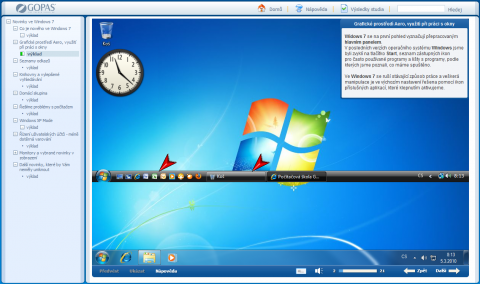 E-learning Novinky ve Windows 7