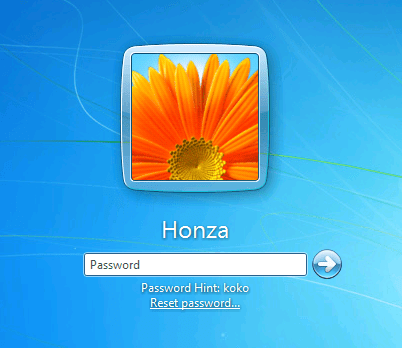 Disk pro reset hesla ve Windows 7