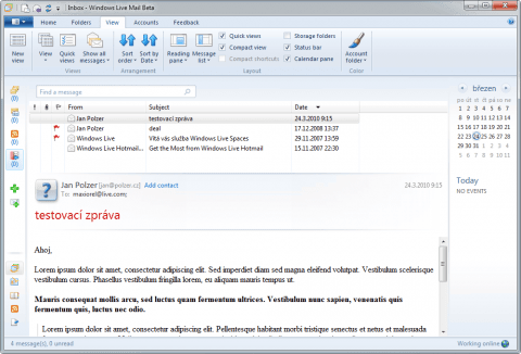 Windows Live Mail Wave 4