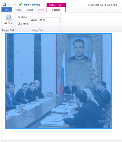 Docs.com, Word a úprava obrázku