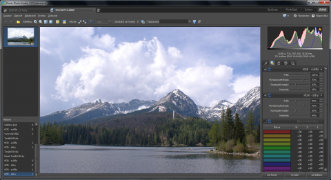 Zoner Photo Studio 12, RAW a HDR fotografie