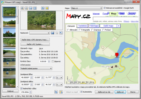 Geotagging v&nbsp;Zoner Photo Studio 12