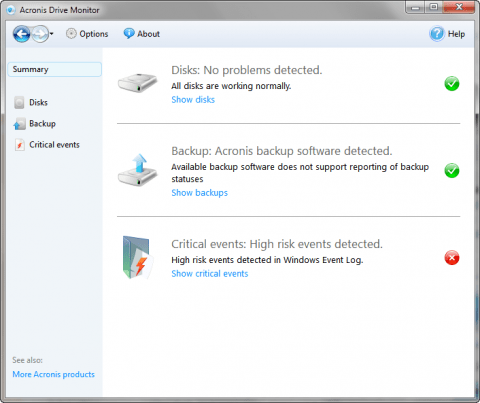 Acronis Drive Monitor