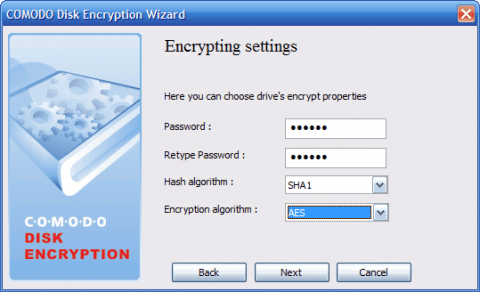  Comodo Disk Encryption