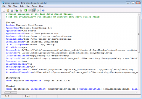Nástroj pro tvorbu instalátorů, Inno Setup