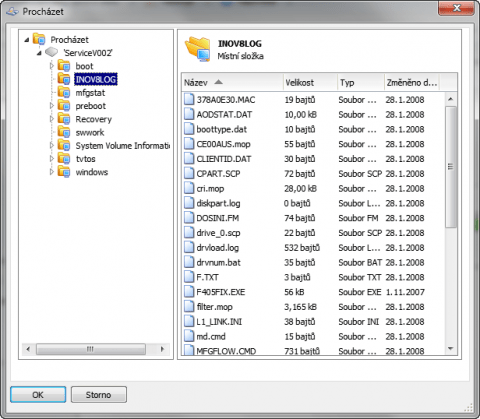 Acronis Disk Director 2011 prochází soubory na disku bez písmene jednotky