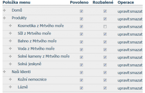 Příprava rozbalovacího menu v Drupalu