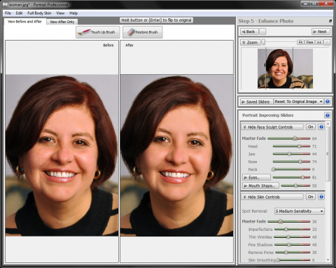 Retušování obličeje v&nbsp;programu Portrait Professional