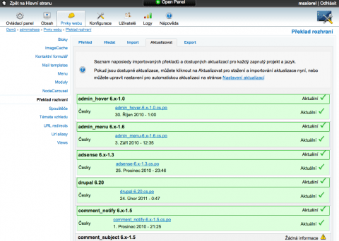 Localization update v&nbsp;Drupalu 6