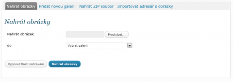 Vkládání obrázků do NextGEN Gallery