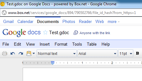 Dokumenty Google v Box.net