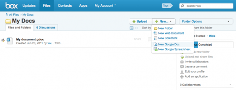 Dokumenty Google v Box.net