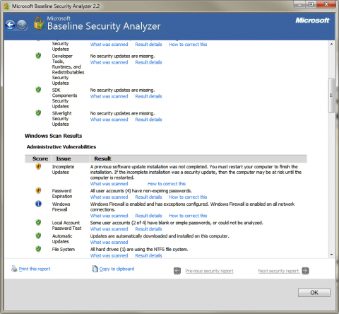 Microsoft Baseline Security Analyzer