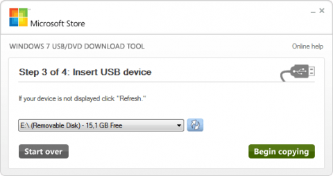 Windows 7 USB/DVD download tool