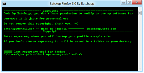 Batckup Firefox 3.0