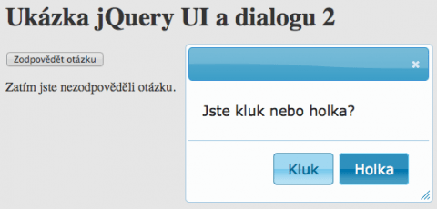 Dialog v jQuery UI