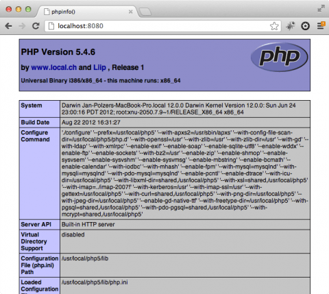 PHP web server