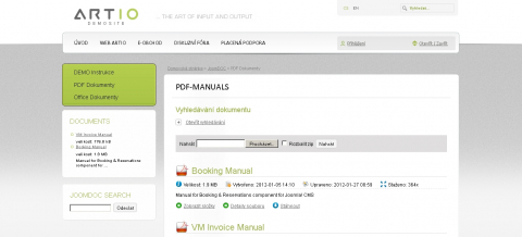 náhled front-endu JoomDOC