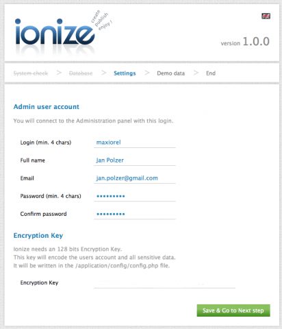 Ionize CMS