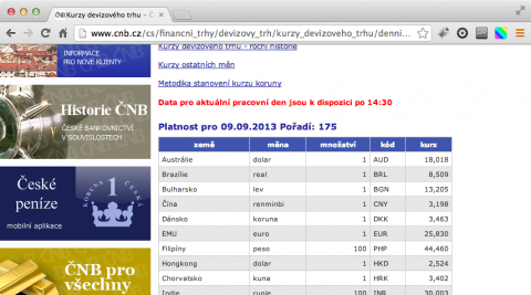 Web ČNB