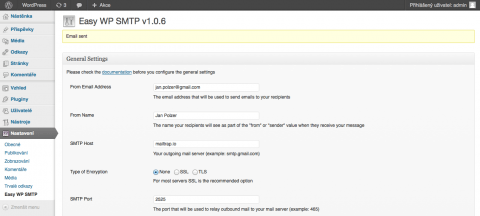 SMTP ve WordPressu