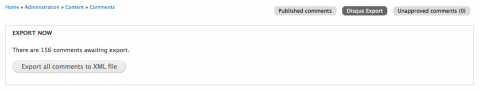 Export komentářů z Drupalu