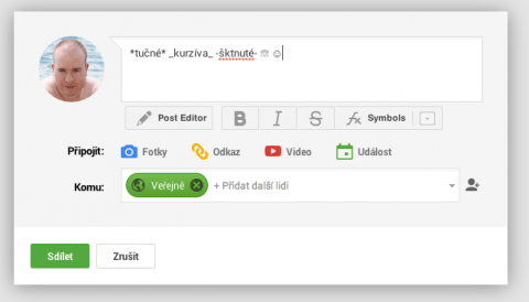 Post Editor for Google+