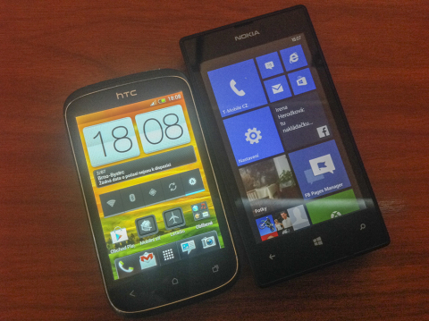 Nokia Lumia 520 a HTC Desire C