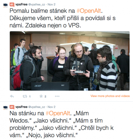 vpsFree.cz vs. Wedos (Zdroj: Twitter)