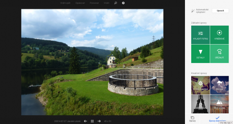 Google Fotky - před projasněním stínů