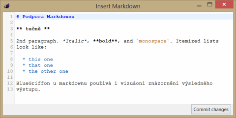 BlueGriffon a markdown