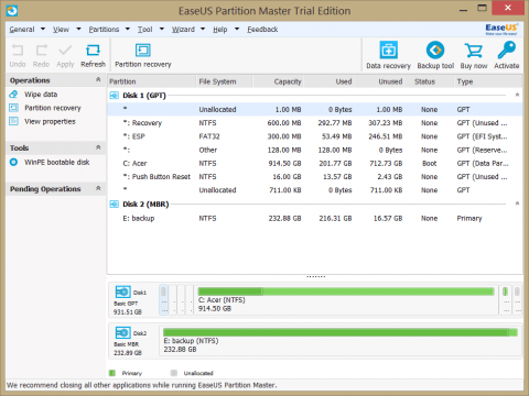 EaseUS Partition Master