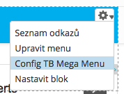 Nastavení TB Mega Menu