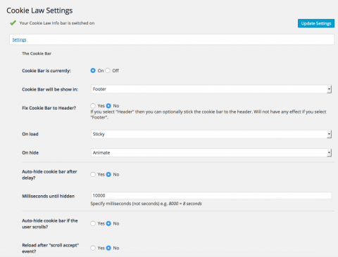 Cookie Law Info a WordPress