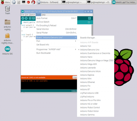 Arduino IDE pro Raspberry Pi