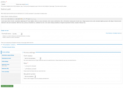 Drupal a Entityform