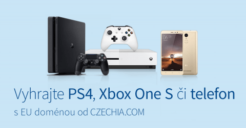 Vyhrajte herní konzoli PS4, Xbox One S nebo telefon na CZECHIA.COM