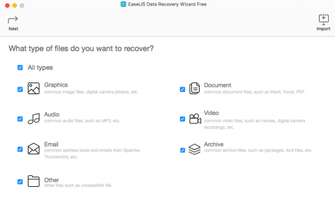 EaseUS Free Mac Data Recovery